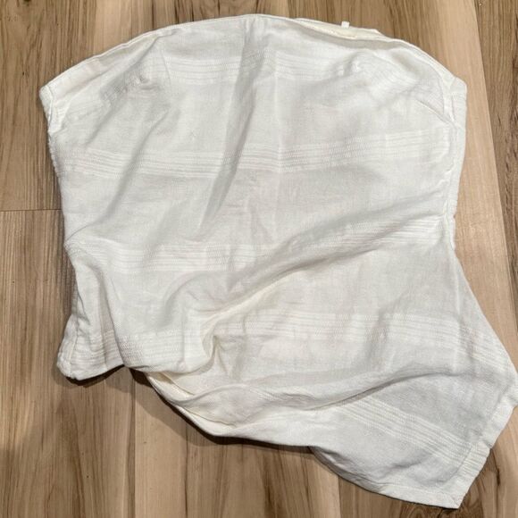 Free People Tops - Free People White Asymmetrical Strapless Top Women’s Medium